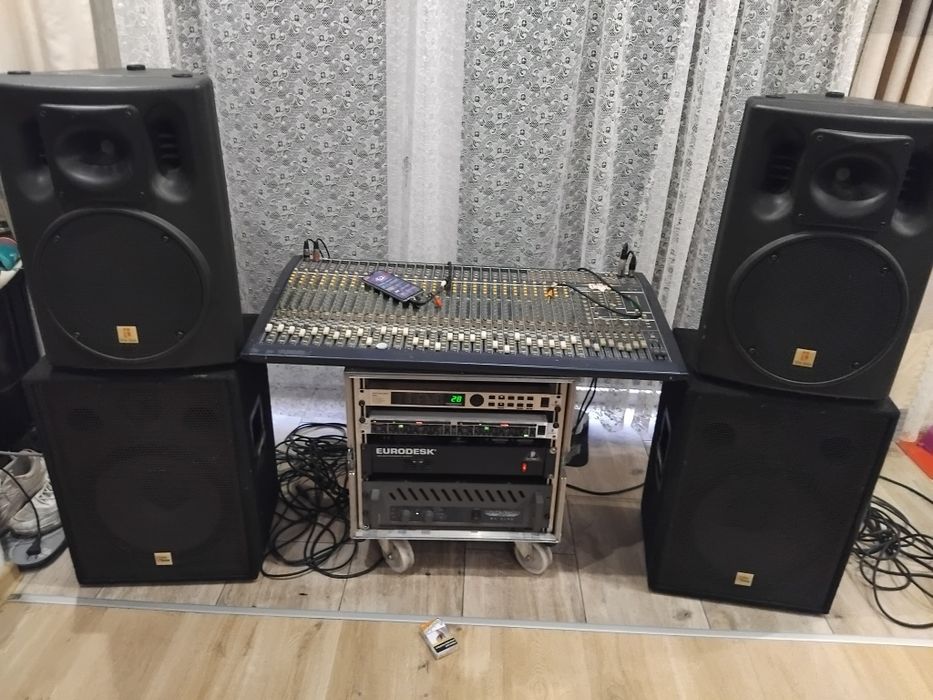 Nagłośnienie kolumny mikser dj końcówka hand box eurodesk zamiana