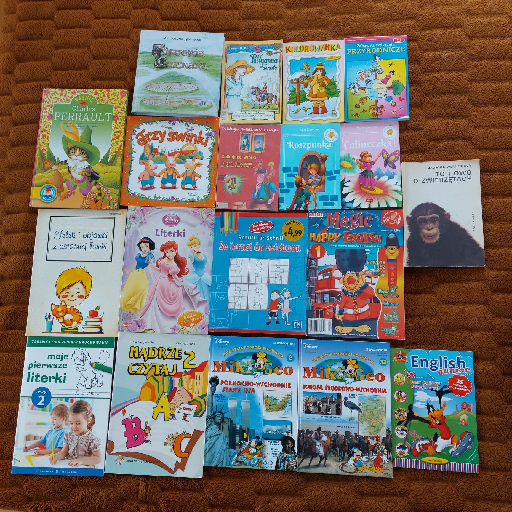 19 książeczek dla dzieci - do czytania i kolorowanki