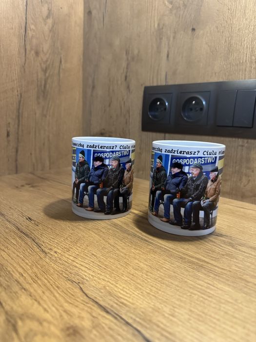 Zestaw 2 kubki ceramiczne z motywem z serialu Ranczo nowe 330 ml