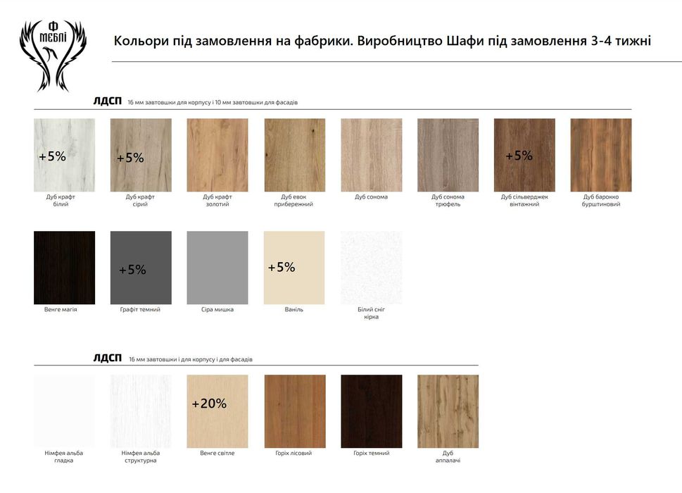 Акція до 31.10 Шафи купе від 100 до 240 см Шафа Купе Біла Венге