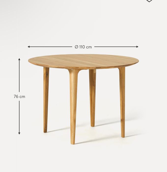 Stół do jadalni z drewna dębowego Archie