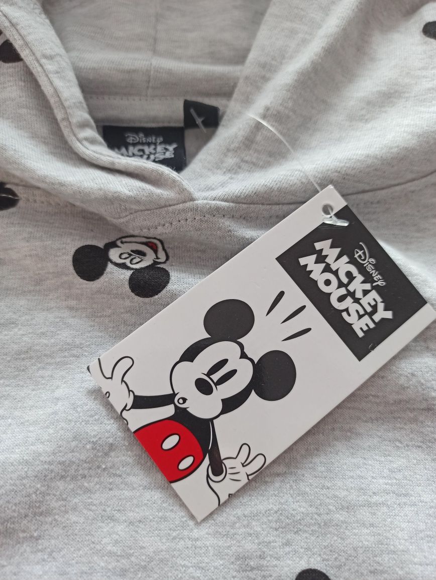 Oryginalna nowa bluza z kapturem Mickey mouse prezent 128 z 60zł