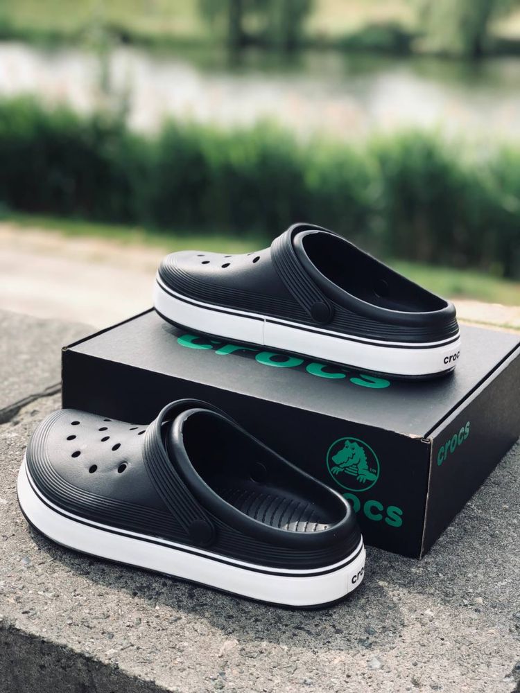 Мужские летние черные крокс Crocs bayaband black