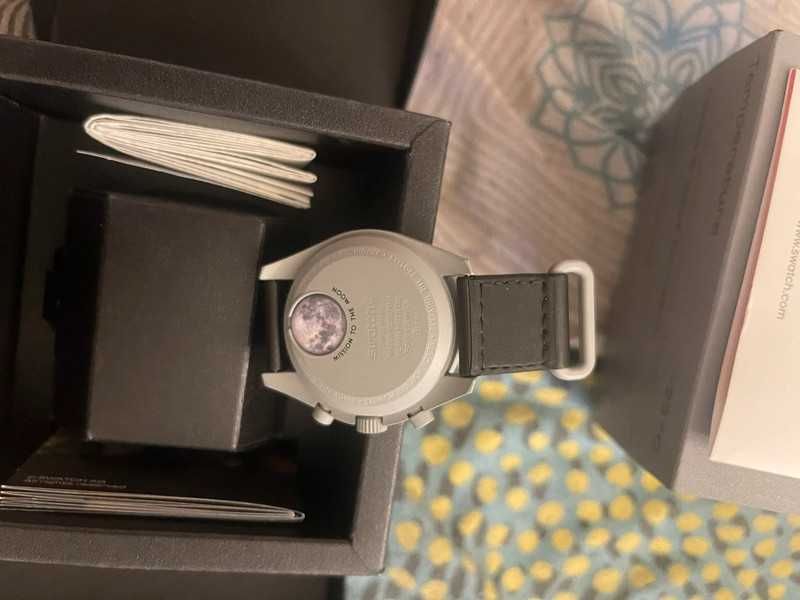 Limanowy SO33M100 Omega x Swatch Księżyc: Bioceramika Srebrna