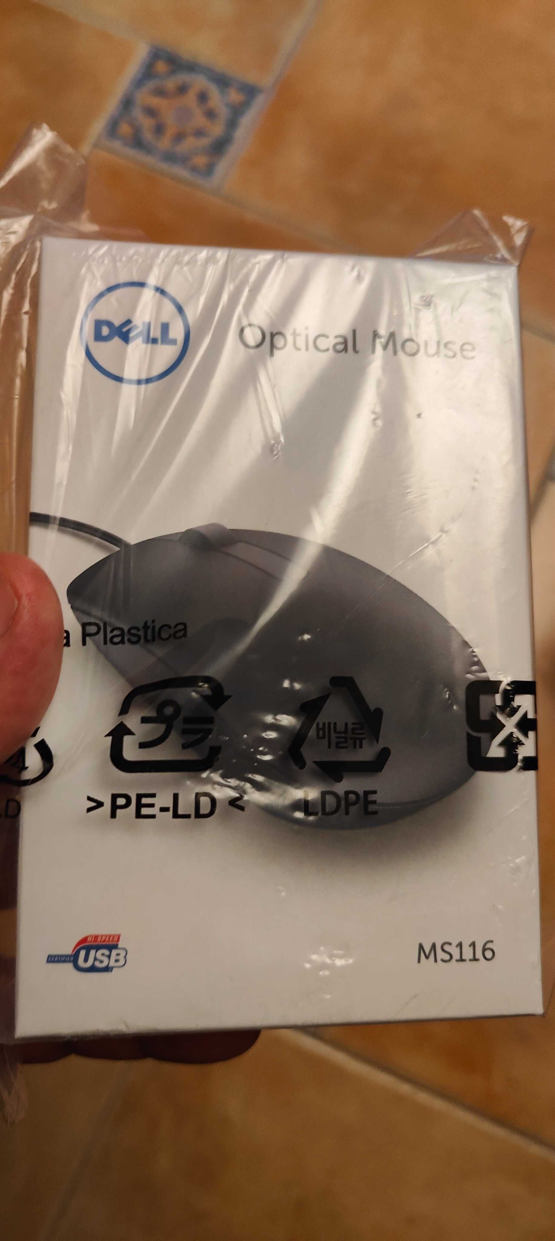 Rato com fios Dell MS116 novo e selado