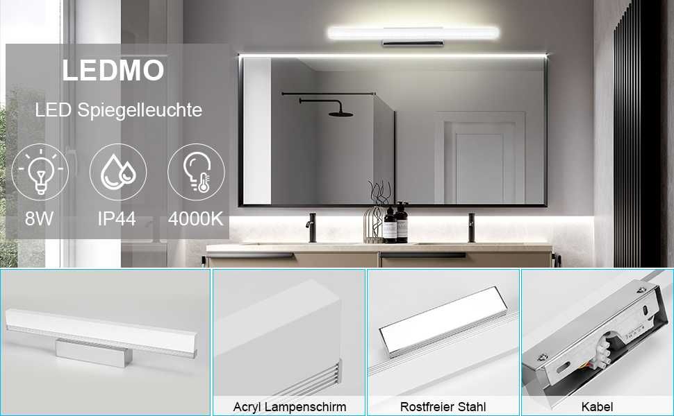 Lampa nad lustro obraz łazienkowa LED