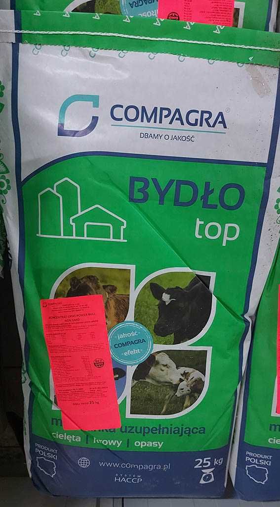 Pasze dla zwierząt Koncentrat Bydło top opas 25 kg pasza dla bydła