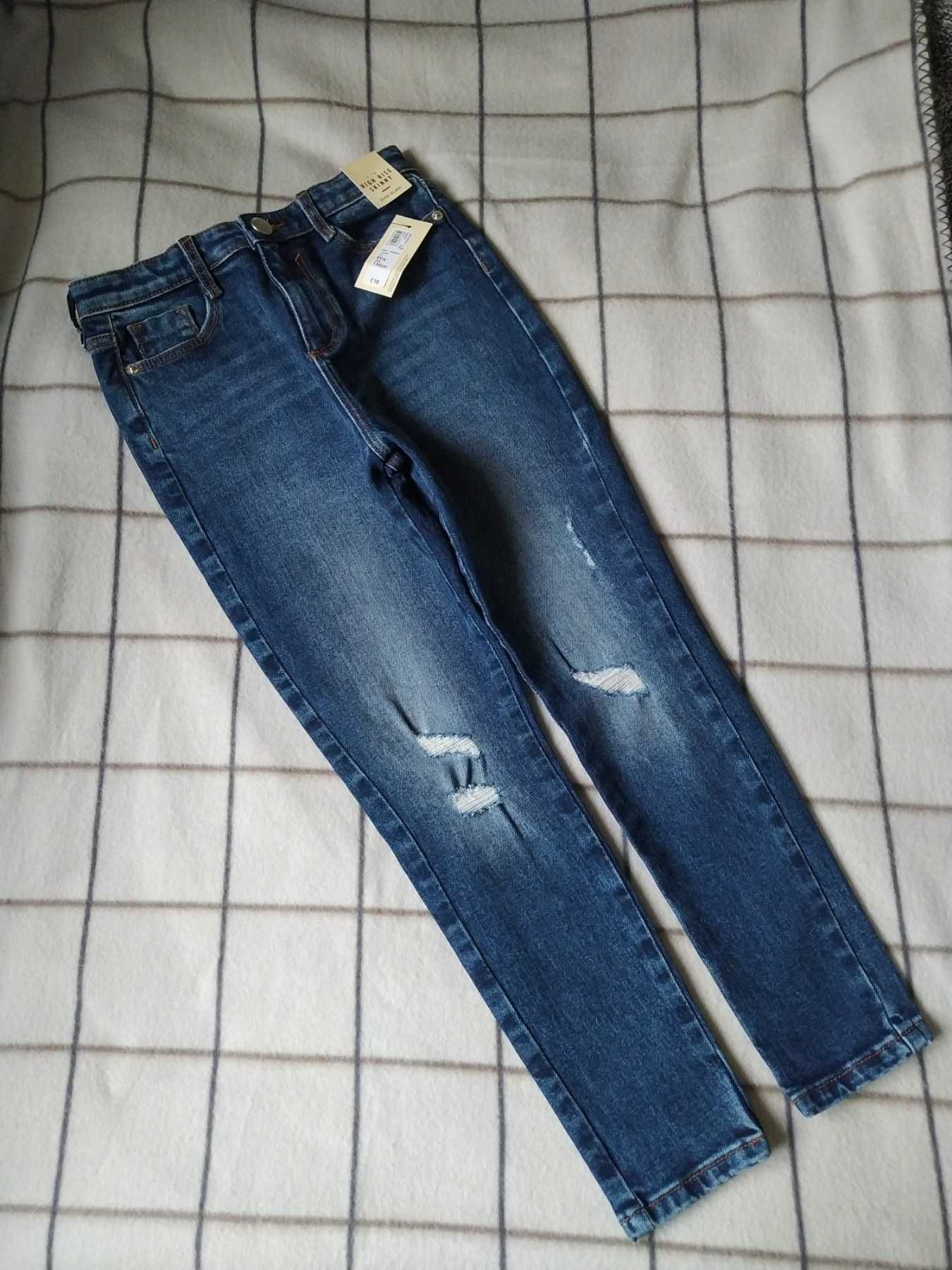 Джинсы River island skinny высокая посадка скинни джинси штани