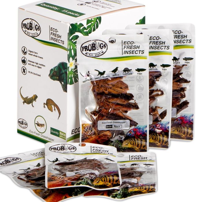 ProBugs Eco - świeże koniki polne 15 saszetek