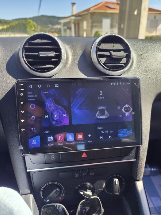 Rádio Audi A3 8P Android 14 com GPS (Novo)