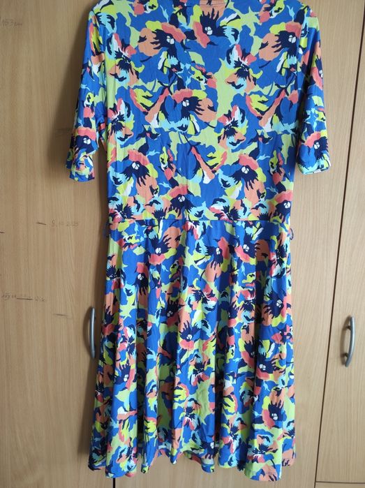 Sukienka z viskozy barwy łata rozmiar M/L