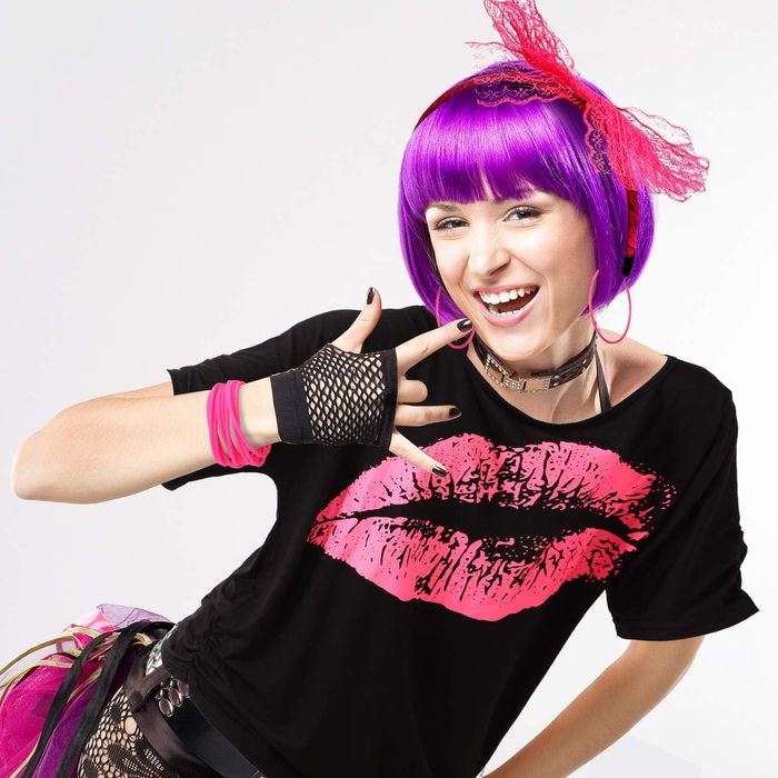 Strój retro 80's z akcesoriami dla kobiet Rozmiar Xxl