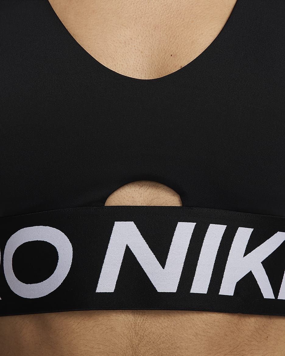 Оригінальний топ для занять спортом Nike Pro Indy Plunge Bra Bold