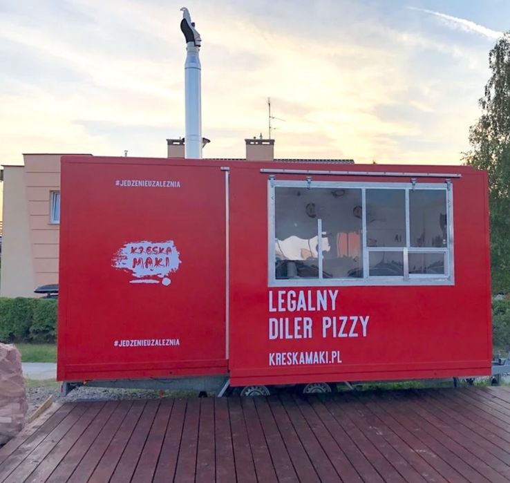 Przyczepa Gastronomiczna Rozkładana Food truck pizza