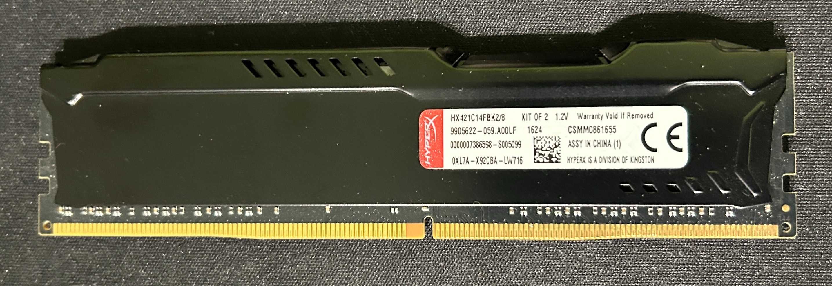 Pamięć RAM Kingston HyperX, DDR4, 8 GB, 2133MHz, CL14 (HX421C14FBK2/8)