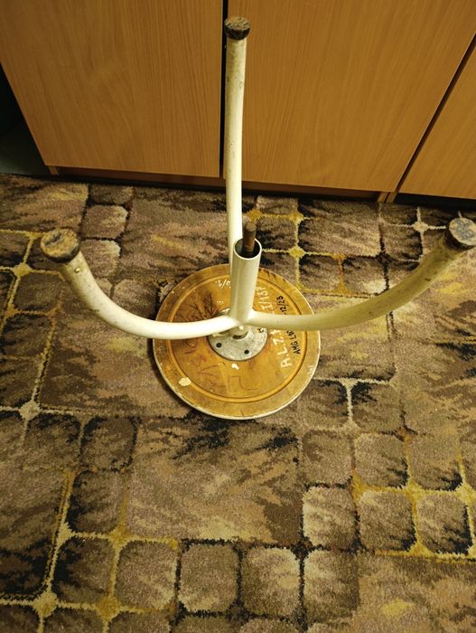 Stołek lekarski obrotowy z PRL