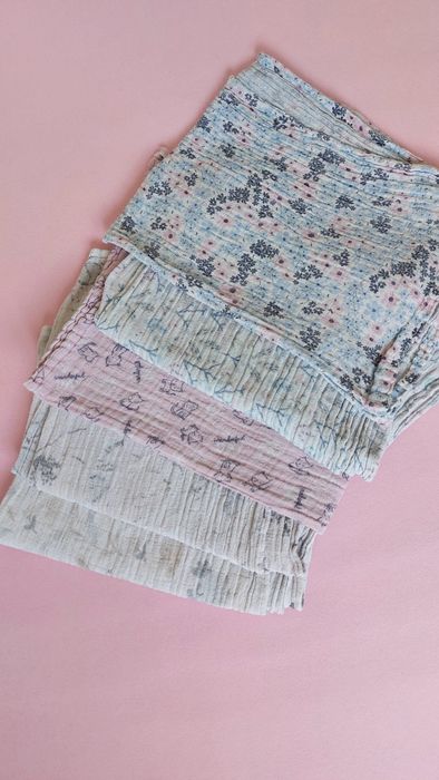 5 sztuk mix kolorowe tetry różne rozmiary zestaw bawełna