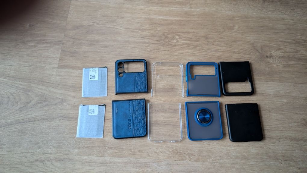 4 capas Samsung flip4 + 2 proteções de ecrã exterior