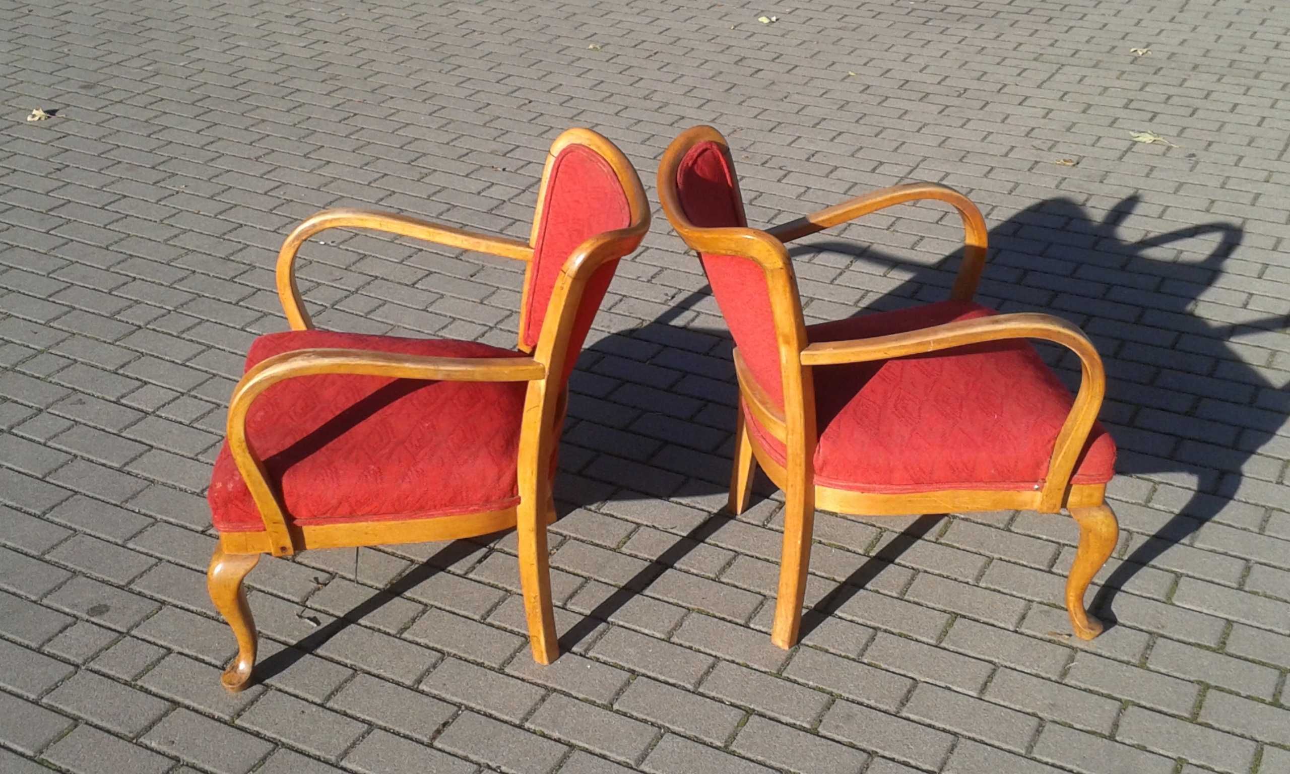 Fotel PRL design Art Deco Ludwik lata 40 50 Vintage cena za 1 szt