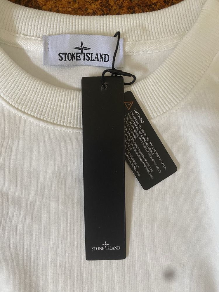 Sweat/Camisola Stone Island Branca L nova com etiquetas