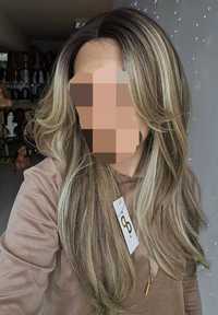 Peruka Kim blond 3D baleyage balejaż naturalna fryzura