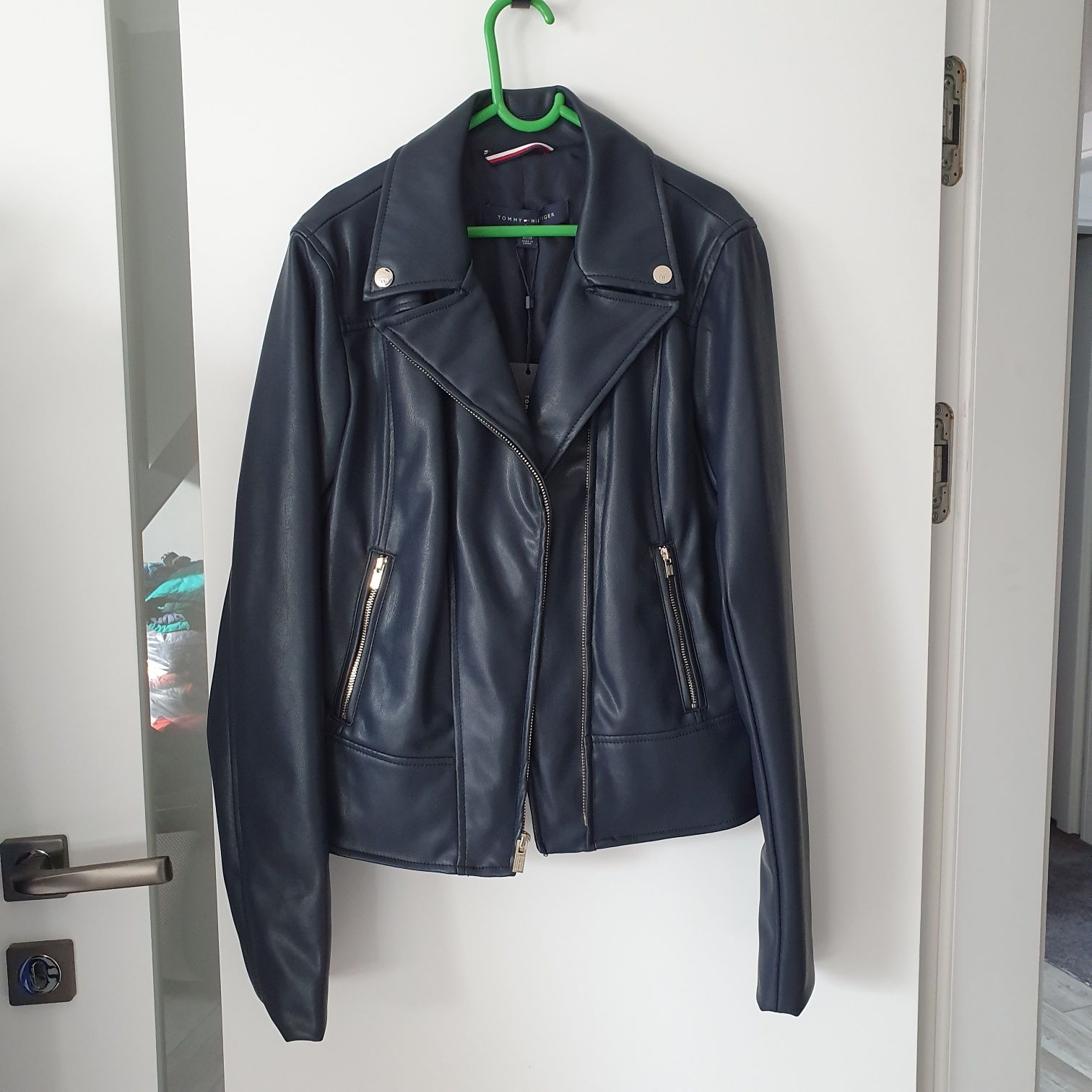 Kurtka ekoskóra, ramoneska, Tommy Hilfiger, rozm. XS/S