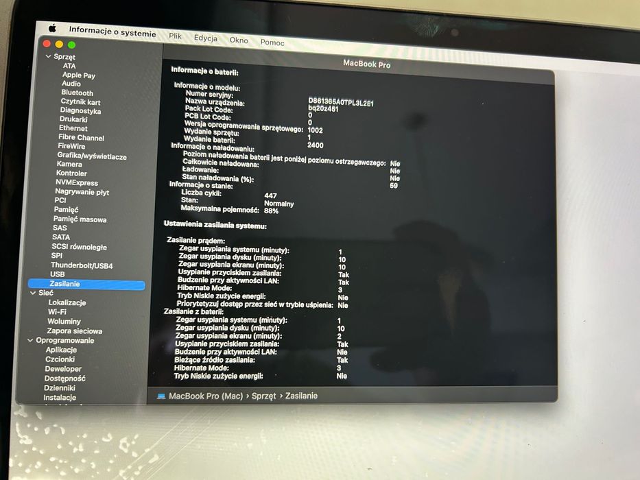 Apple MacBook Pro A2338 | Apple M1 | 16 GB RAM 512 GB SSD Uszkodzony!