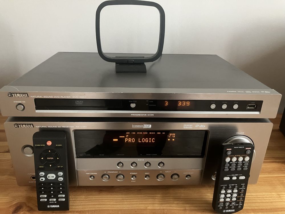 Amplituner Yamaha RX-V361 + odtwarzacz DVD-S661
