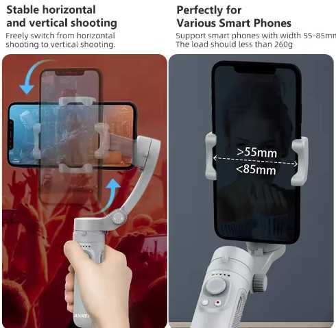 Gimbal para telemóvel Axnen hq3 3-axis dobrável