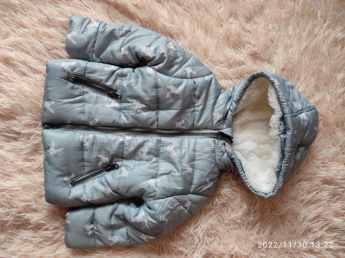 Курточка з біркою зима/холодна весна 80 см