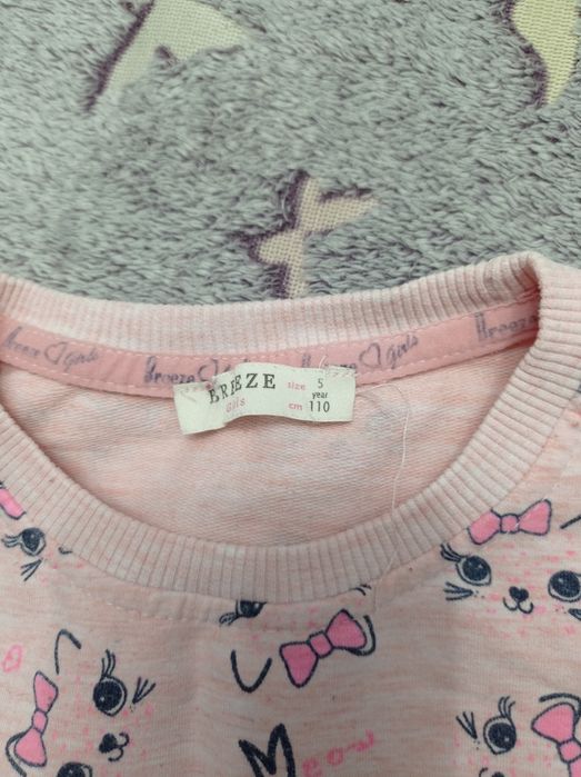 Ніжно-рожеве плаття-туніка Breeze Girls 110 см (5 років) з котиками