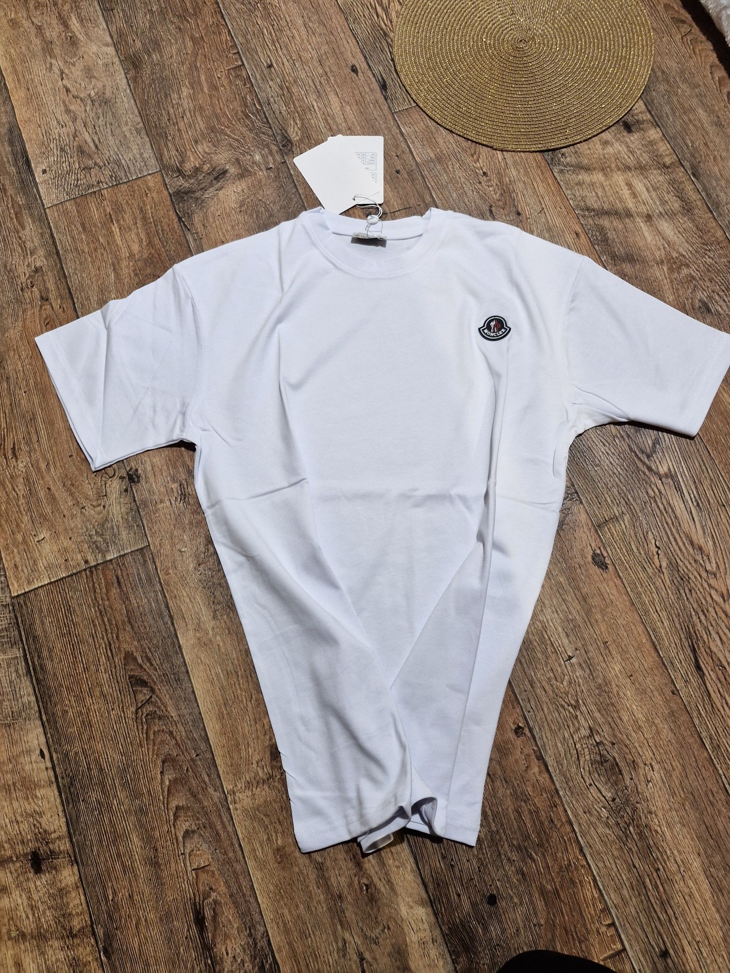Grubsza solidna bawełna biala koszulka tshirt męski lato xl 2xl monc