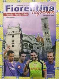 Programa Fiorentina Sporting liga dos campeões 2009 e 2010