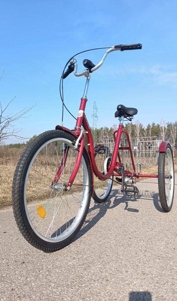 Rower trójkołowy, rehabilitacyjny, Tolek, koła 24