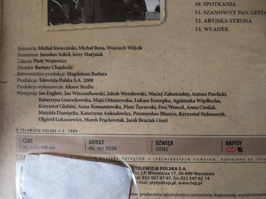 Czas honoru 8 dvd nówka w folii