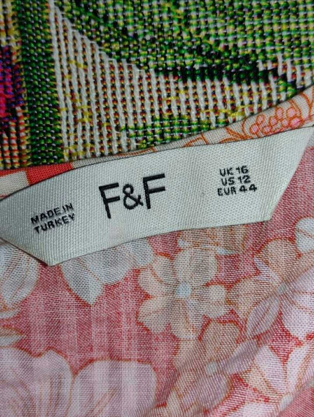 F&F Сукня міді максі з об'ємними рукавами в квіти, плаття