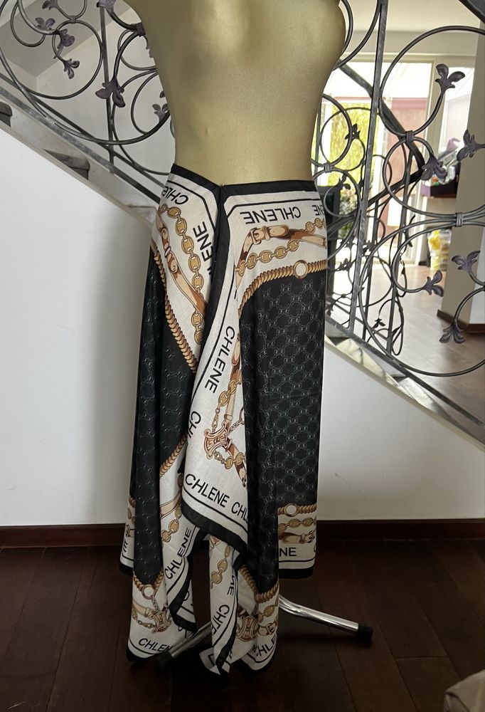 Chusta lniana szal pareo sarong z lnu len 180 cm x 90 cm plaża lato