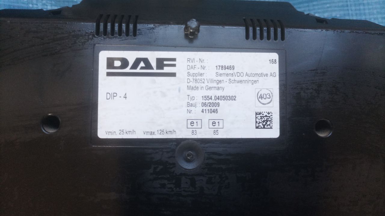 Панель приборів Daf xf 105, cf 85, 1789469