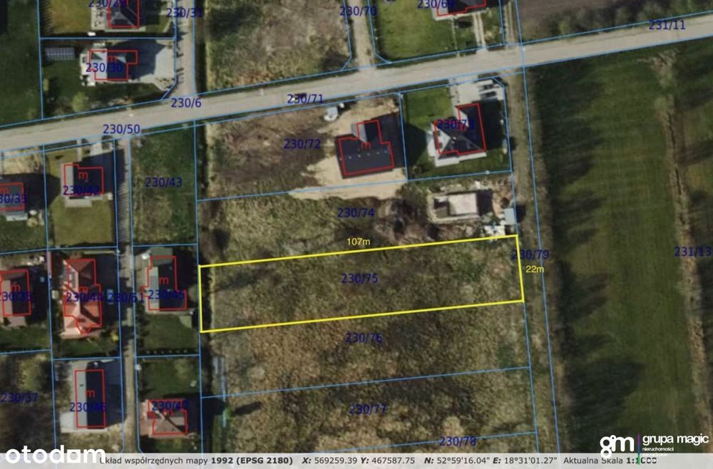 Działka budowlno-usługowa 2375m2 w Małej Nieszawce