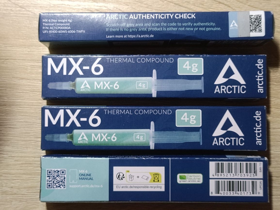 Термопаста Arctic MX-4+лопаточка. МХ-6  4грами