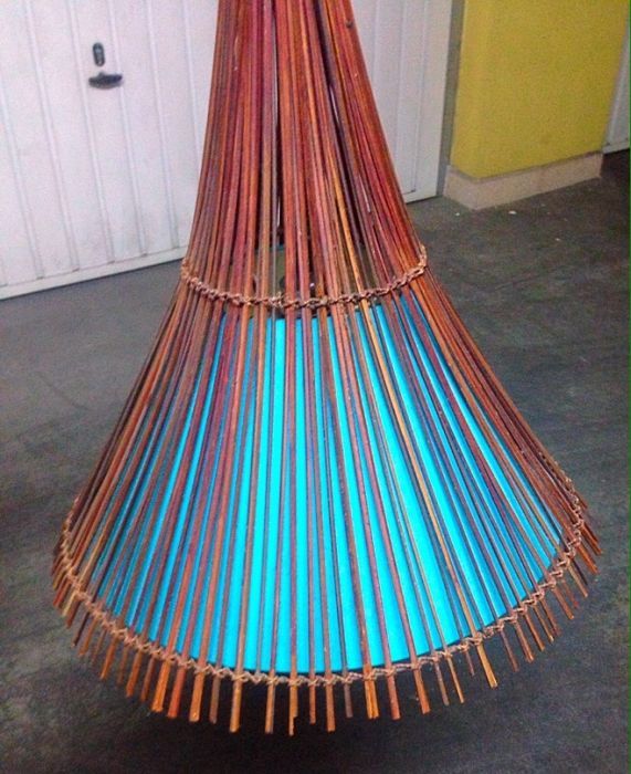 Candeeiro Bambu estilo palha