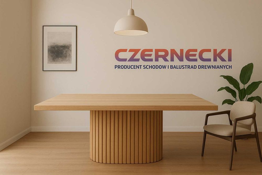 Stół dębowy, okrągły, loft, drewno, skandynawski, nowoczesny, salon