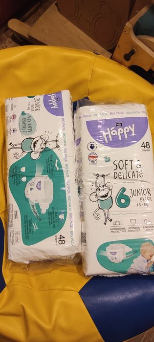 Памперсы Хеппи 6 (48шт в упаковке) Цена указана за 2 пачки