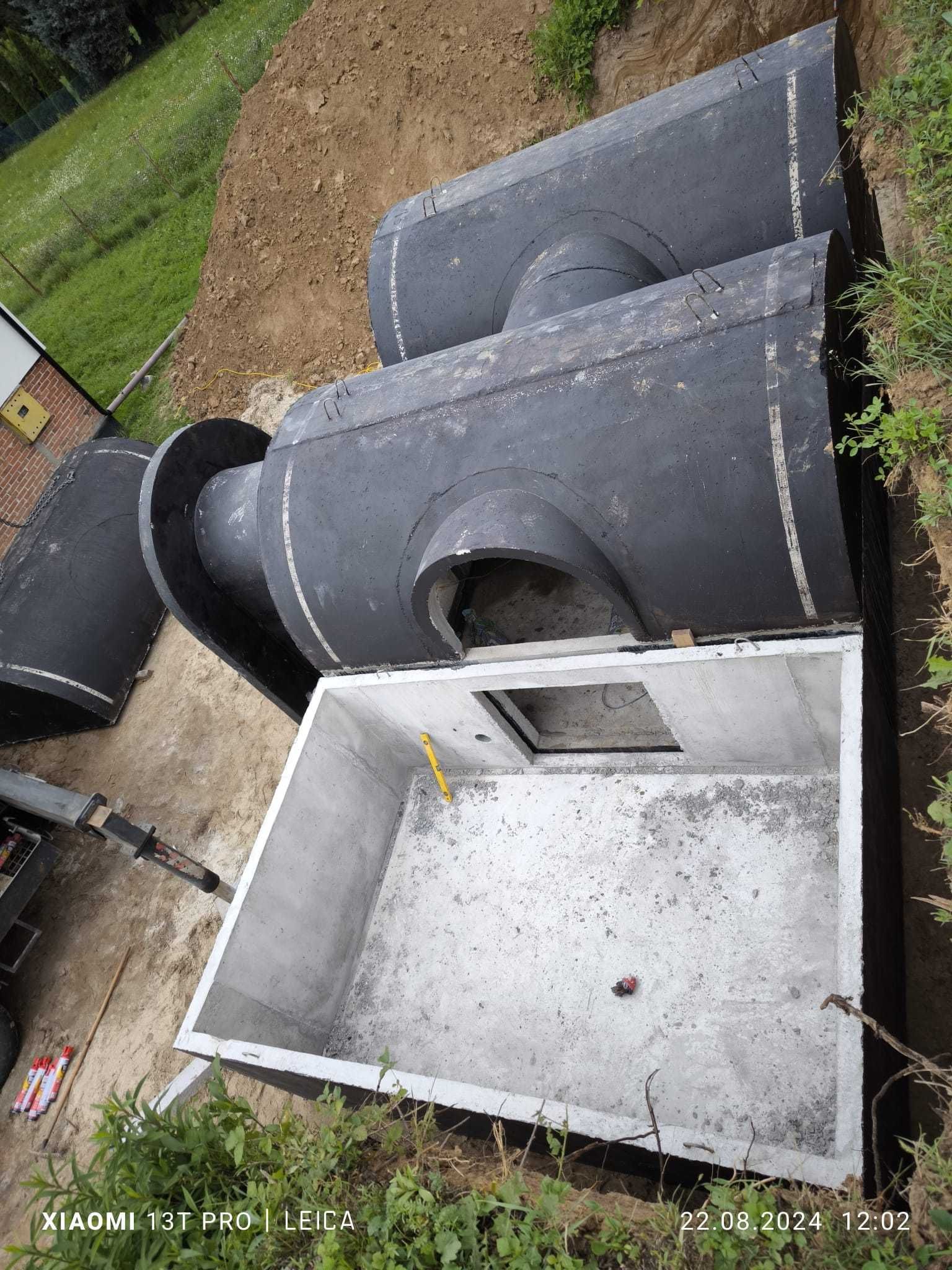 ziemianka ogrodowa piwnica betonowa 350 x 3 łączona B30W8 wentylacja