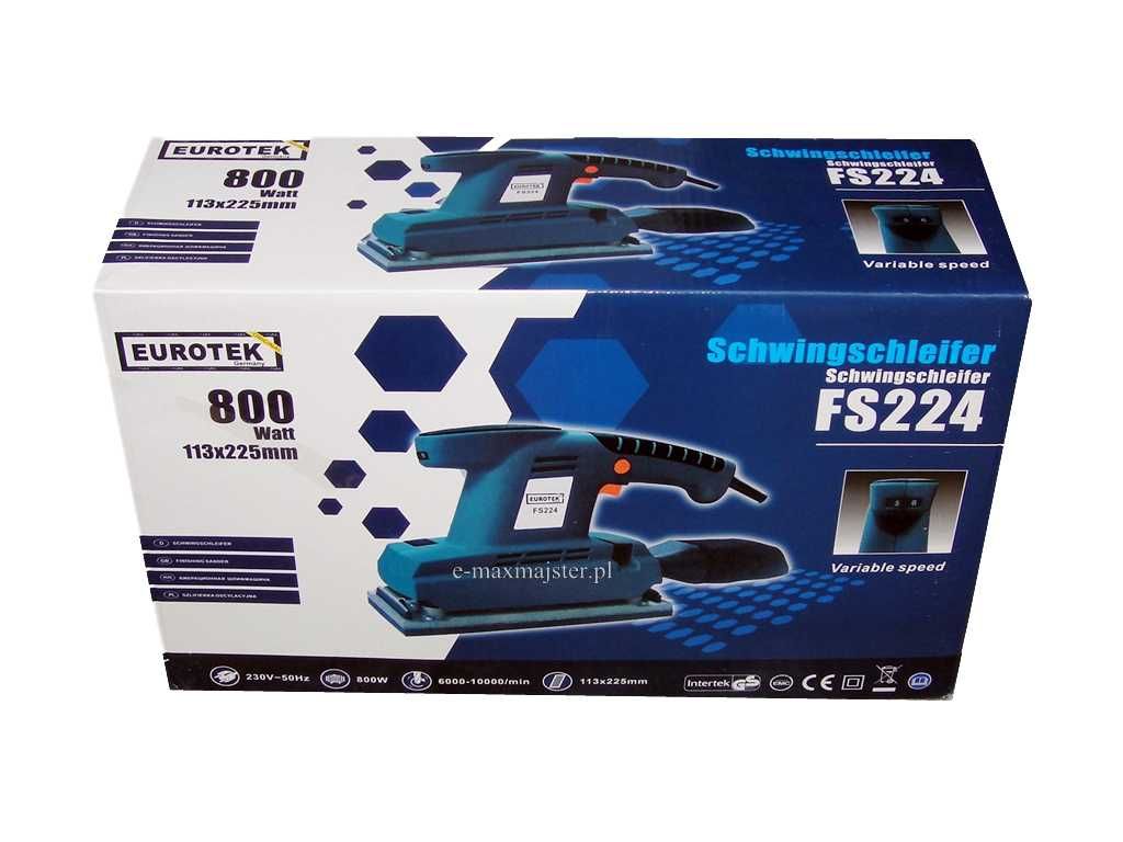 Szlifierka taśmowa oscylacyjna 800 W Eurotek