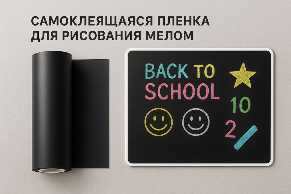 Пленка-самоклейка, для рисования мелом...