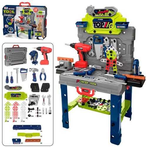 Стіл з інструментами 201A, 58,5×31,5×81,5 см, 132 предмети, у чемодані