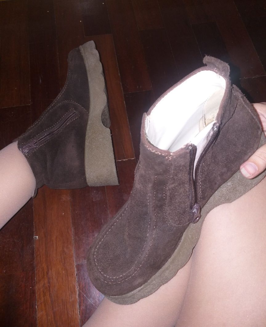 Botins Castanhos Vintage