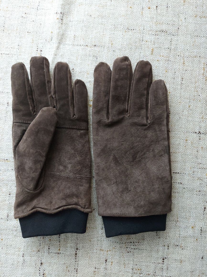 Zamszowe męskie  ciepłe rękawiczki