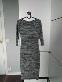 Obcisła sukienka MIDI szary melanż z New Look rozmiar 12 czyli 36/38